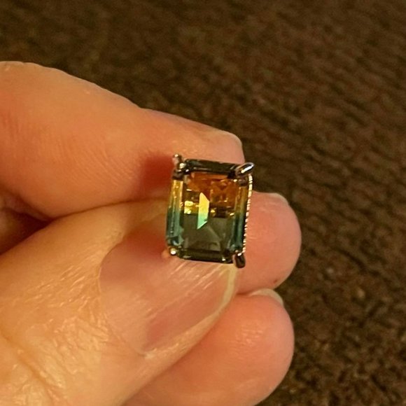 Yellow Green Ombre Tourmaline Earrings - Picture 6 of 8